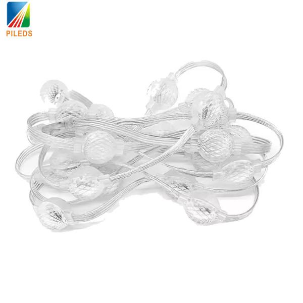 Умный дистанционный управляющий 360 градусов RGB LED пиксельный шар 12V 25 мм Алюминиевый корпус Белый Излучающий 50 мм