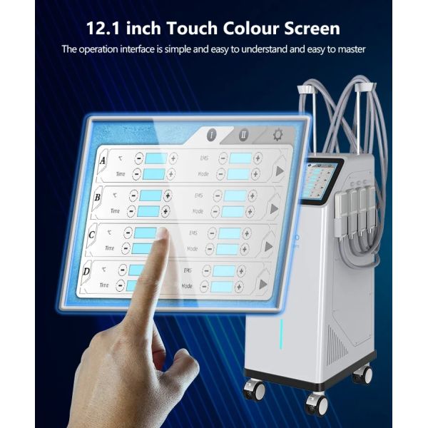 Non-invasive Body Slimming 4 Cooling Pads Cryo Membrane Fat Freezing Professional Machine Cool Sculpting Salon Massager Device