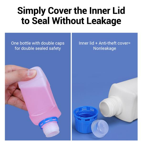 250 мл белый квадратный переработанный химический реагент бутылка HDPE пластиковые лабораторные бутылки