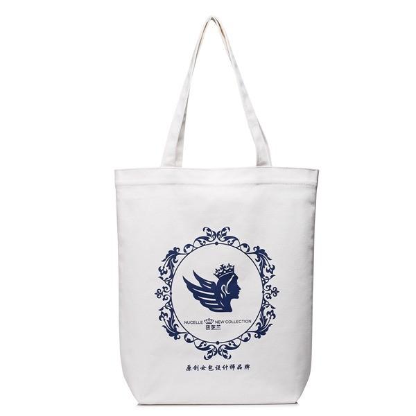 Open Closure Type Custom Canvas bags , Womens Printed Fabric Tote Bags