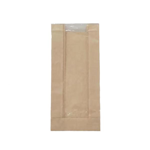 Greaseproof Pinch Bottom Paper Bags For Cookies Candy Snack Bread With Transparent Window