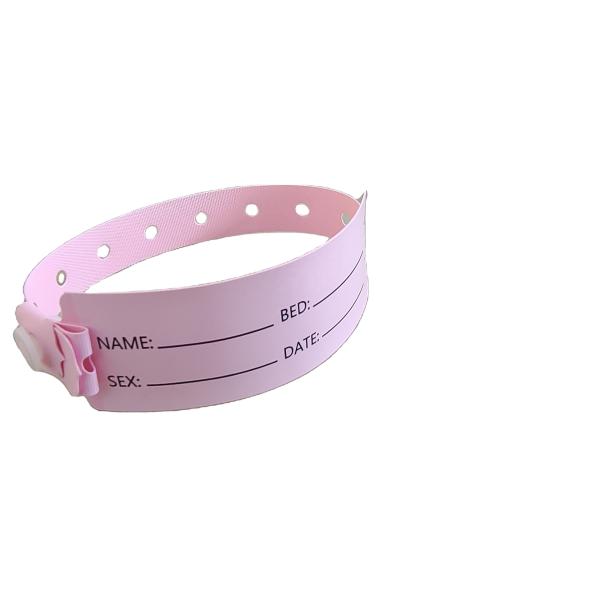 Hospital Patients PVC Medical ID Bracelet Wristband with 250*25mm and 170*18mm Sizes