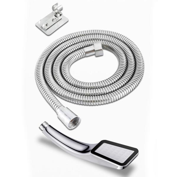 Stylish 300 Holes ABS Chrome Plated Hand Held Shower Head Spray for Family Bathroom