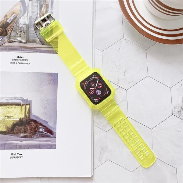 Цвета диапазона дозора прозрачного ремня ледника 42mm резиновые Multi