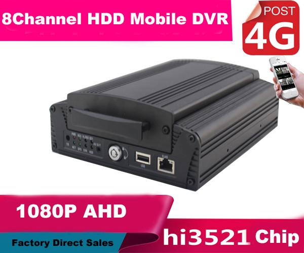 8CH FULL HD 1080P Hybrid DVR Car Mobile DVR 4G Real Time Recording