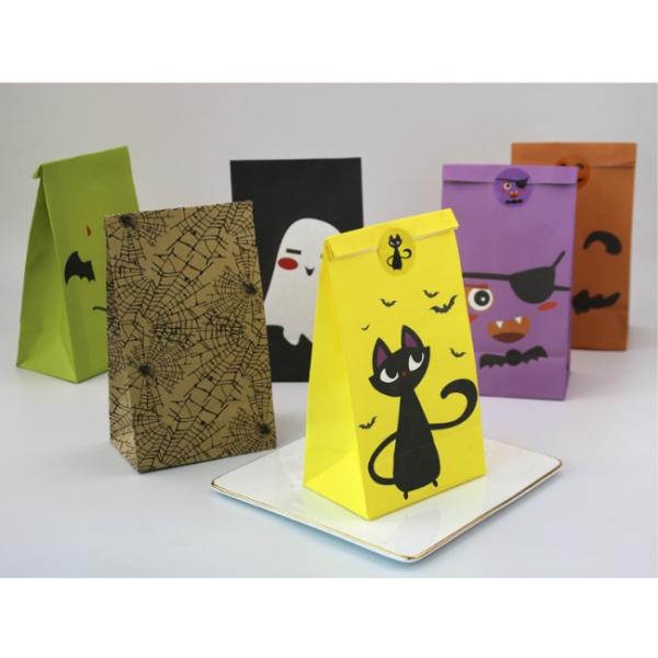 Party Halloween Biodegradable Paper Bakery Bags For Bread 9g/Pcs