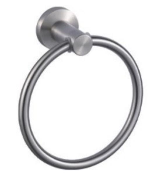 Hand Towel Ring83005- Brushed Golden color & Round &Stainless steel 304