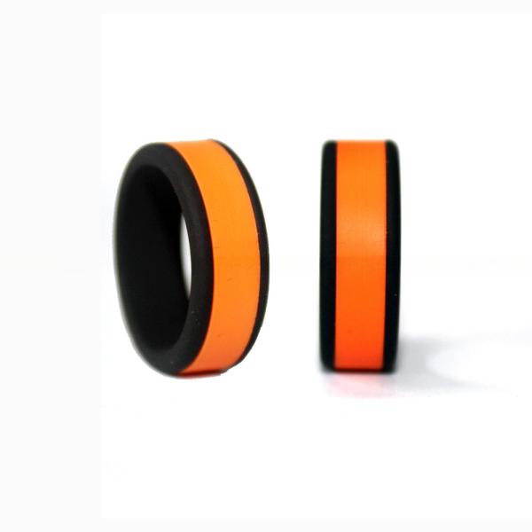 Men Silicone Rubber Wedding Ring Breathable Flat Edge Third Party Appraisal For Engagement