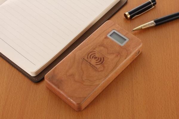 12000mAh Wood Qi Charger / Cordless Charger for Xiaomi / iPhone / Samung