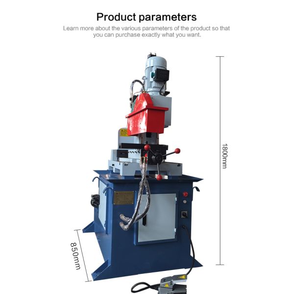 350 Hydraulic Iron Semi Automatic Pipe Cutting Machine 3.3kw 4.0kw