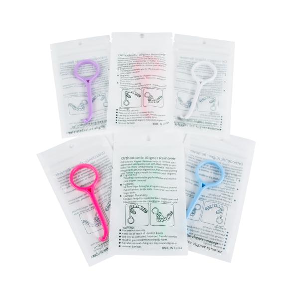 ProFlex Aligner Remover Kit (Cyan/White/Blue/Pink/Yellow) Ergonomic Orthodontic Hook for Clear Aligners