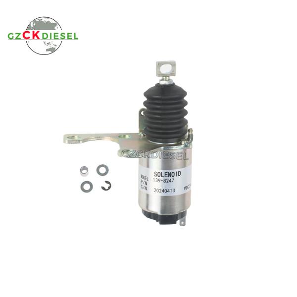 Ventilateur solénoïde d'arrêt 139-8247 1398247 pour la chenille CAT C-9 C9 3126E C7 Moteur 305.5 306 307B 307C Excavateur