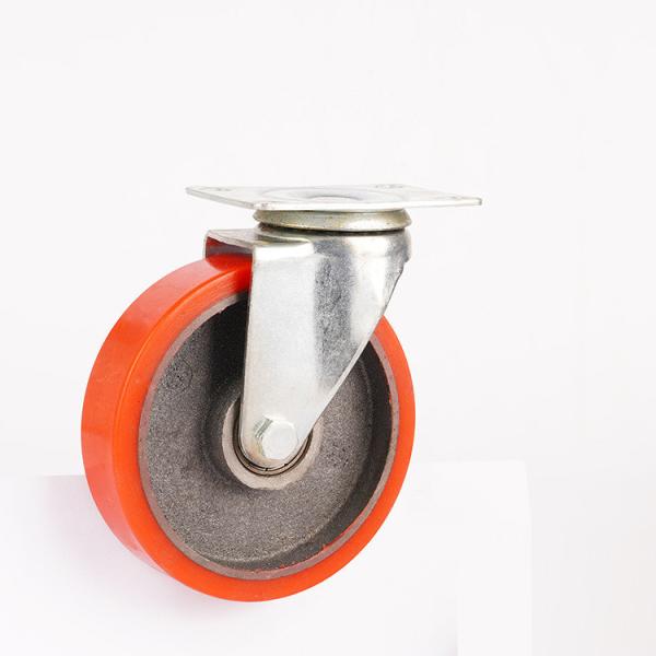 103mm/128mm/155mm Iron PU Screw Type Furniture Caster Wheel 2.5/3/4/5 with Brake