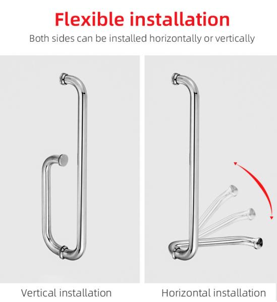 Durable Stainless Steel Sliding Glass Door Handle for Shower Door ISO9001 Certified