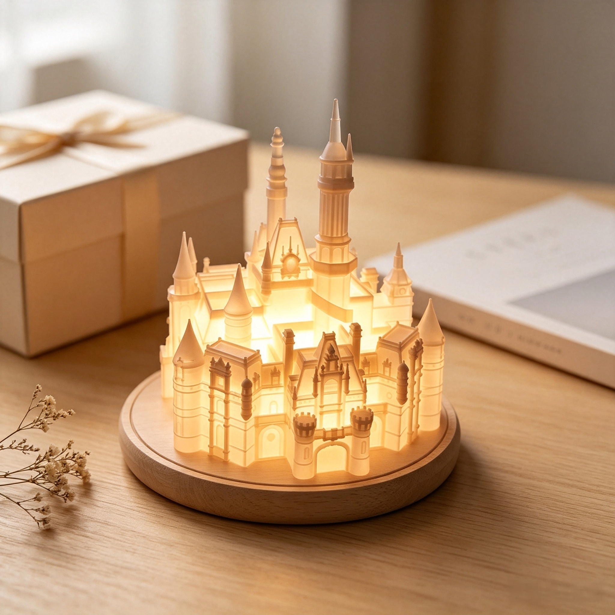 Disney Castle 3D Printed Lighting Fixtures OEM Night Light Table Lamp Ornament Gift