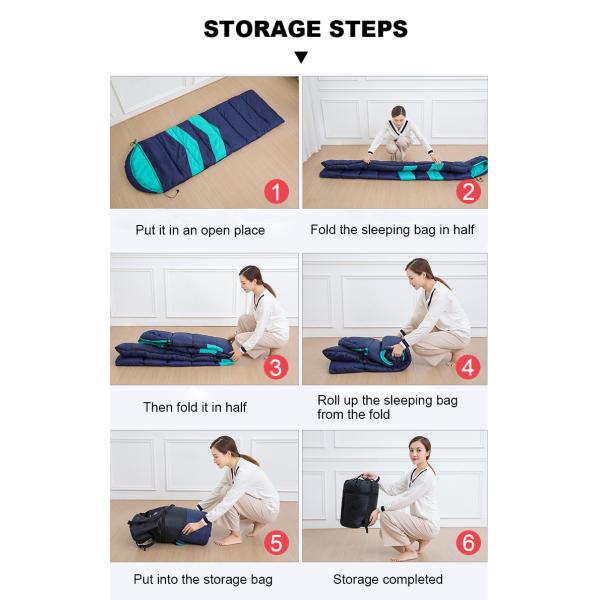 220x75cm 190T Heated Sleeping Bag Waterproof Winter Camping Sleeping Bag