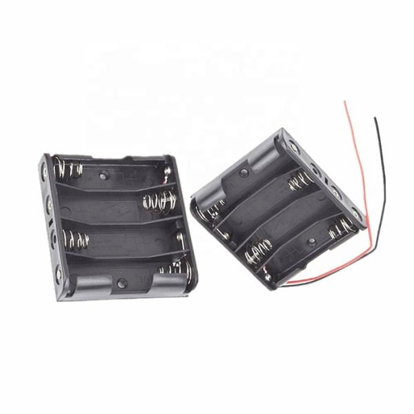 4AA Diy Battery Kit Electronic Plastic Battery Case Storage Shell Box Holder With Wire Leads