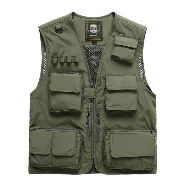 Multi-Pocket Vest Undershirt Outdoor Fishing Gear Hiking Travel Journalist