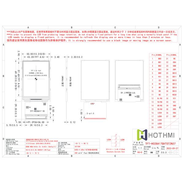 Low Cost 2.8 inch TFT LCD Display With MCU Interface