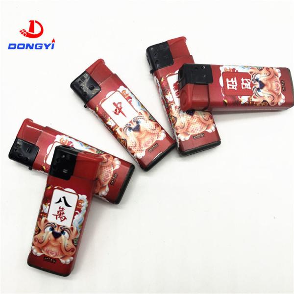 Модель No DY-F007 Пластмассовые электронные турбопламенные зажигалки MINI для рекламных подарков