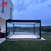 Pabellón eléctrico de aleación de aluminio instalado en el techo del patio de la villa terraza de aluminio pergola Louver