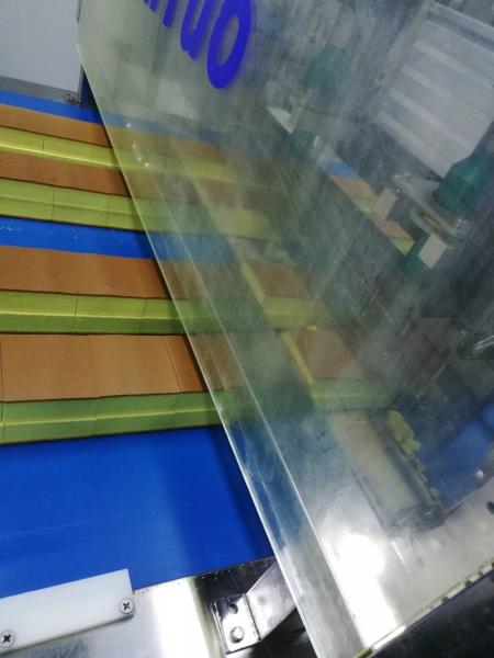 Servo Motor Curved Conveyor Sliced Sponge Cake Baking Equipment