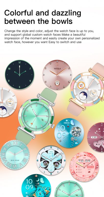 Women Smart Watch Sport Fitness BT Call Digital Smartwatch mujer Heart Rate Monitor