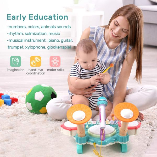 Age Range 2 to 4 Years Children's Toy Drums for Young Children's Musical Instruments