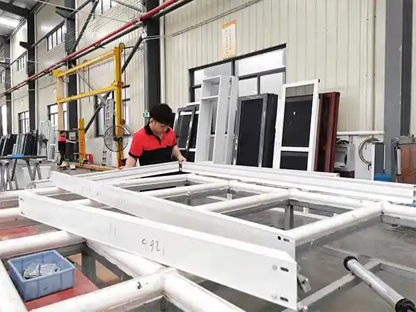 WANJIA-door-and-window-install-strip Exterior Aluminium Folding Doors Double Glass Soundproof Bifold Doors For Shop
