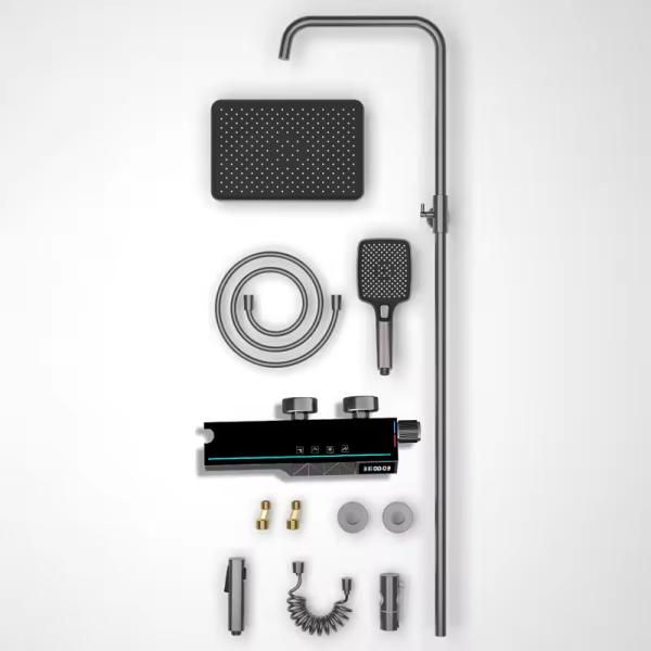 Constant Temperature LED Digital Shower System Set with Waterfall and Rainfall Options