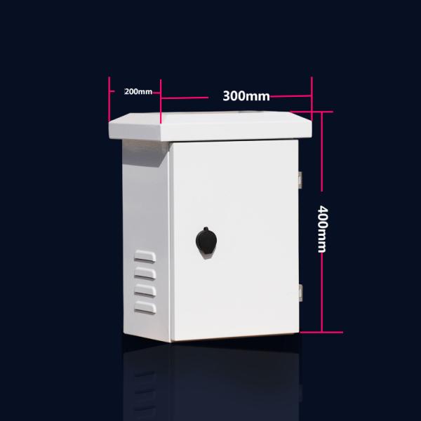 Galvanized Steel Electrical Enclosure Cctv Power Supply Distribution Box White Coating