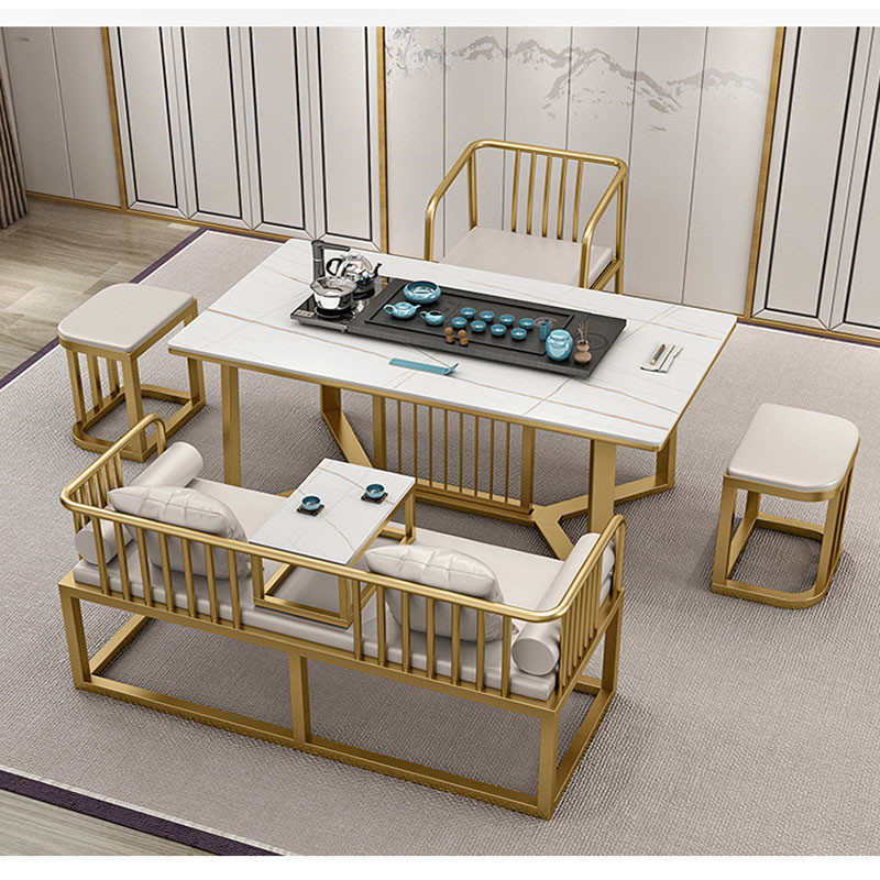 Living Room Furniture Contemporary Glass Tea Table Design in Chinese Style