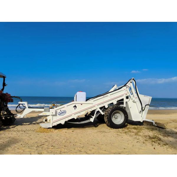 HANDSOMER 2500 Tractor Towable Beach Cleaner | 2.5m Hydraulic Sand Sifter For Stone & Coral Removal
