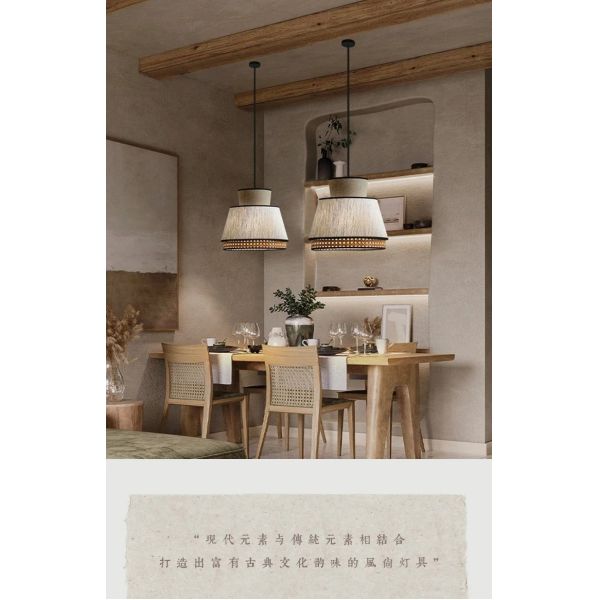 Kitchen Hanging Lights Living Room Decor Home Classical Art Cloth Cover Pendant Lights(WH-WP-146)