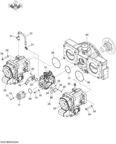 Части экскаватора гидравлического вентилятора двигателя насоса YA00006715 4643192