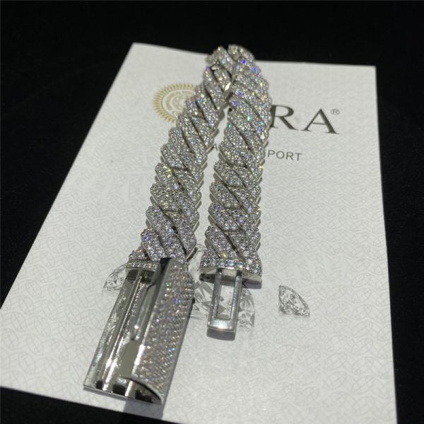 Vvs Miami Moissanite Chain Jewelry Cuban Link Sterling Silver Iced Out