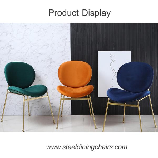 Luxury Kitchen 82CM 61CM Upholstered Stainless Steel Dining Chair