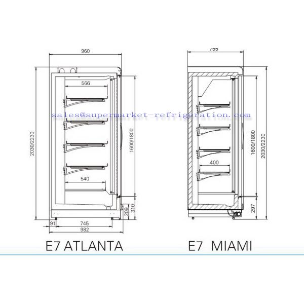 Commercial Freezer With Glass Door - E6 ATLANTA