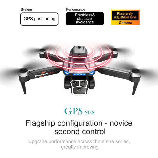 Maximum Flight Time S158 Mini Drone Foldable Quadcopter RC Dron with Obstacle Avoidance and Optical Flow Positioning