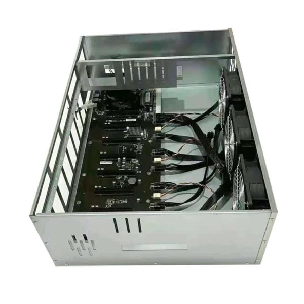 Wholesale 847Pro 8 GPU case with Fans DDR3 4G 64G/128G 65MM space open case Computer Machine Box