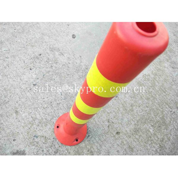 450mm Flexible Warning Post Molded Rubber Products Highway Road Safety Orange