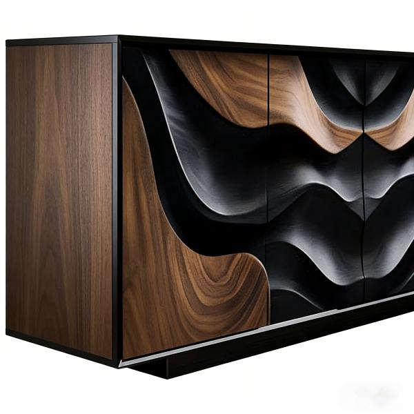 High Quality Wooden Sideboard Table with Large Storage Living Room Kitchen Buffet Cabinet Sideboard with Drawer and Doors