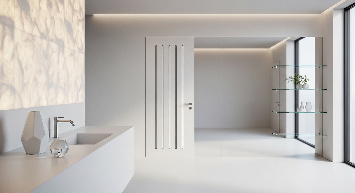 Mirror-Finish Entry Portal with Pearl Nano-Coating in 304 Stainless Steel