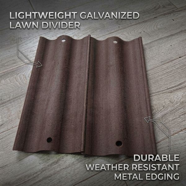 Galvanized Corrugated Garden Metal Landscape  Edging 12 Inch Lightweight