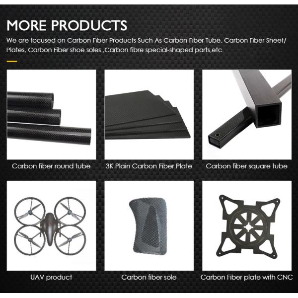 Пластина из углеродного волокна для гоночных картов Медицинские принадлежности Дронные части CNC-обработка