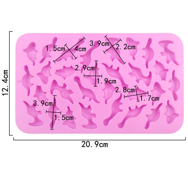 Disposable 1 Piece Silicone Chocolate Candy Mold Suitable Choice for DIY Handmade Cookie Jelly Decoration Small Dinosaur