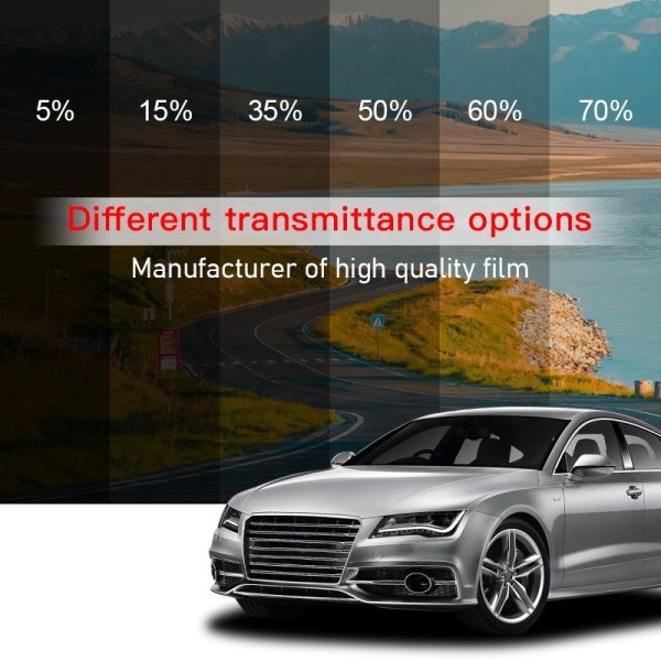 Anti Yellow Solar Window Tint Film Black Decorative Sun Protection Film For Car