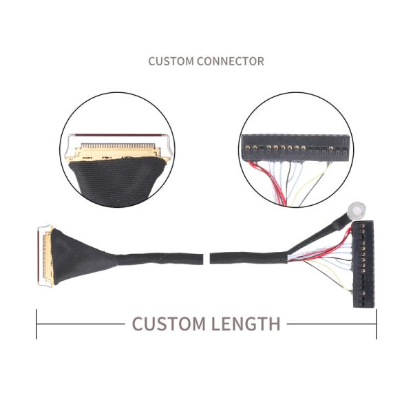 Кабель LVDS EDP Смесь 0,5 мм Коаксиальная кабельная сборка Оригинальное тело