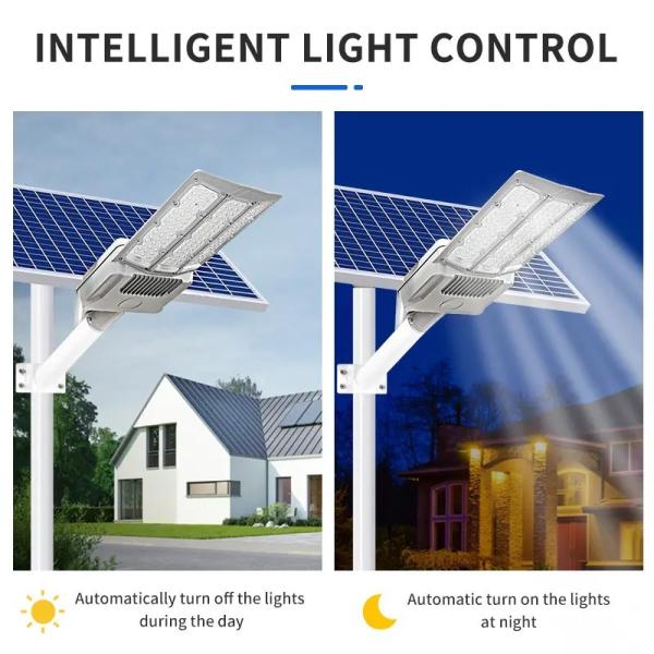 Gray Split Solar Street Light 100W High Power Solar Garden Lights IP65