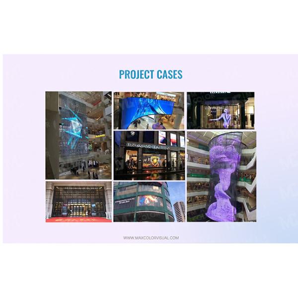 High Brightness Indoor P3.91 Transparent Led Display With Aluminum Cabinet 1000x500mm
